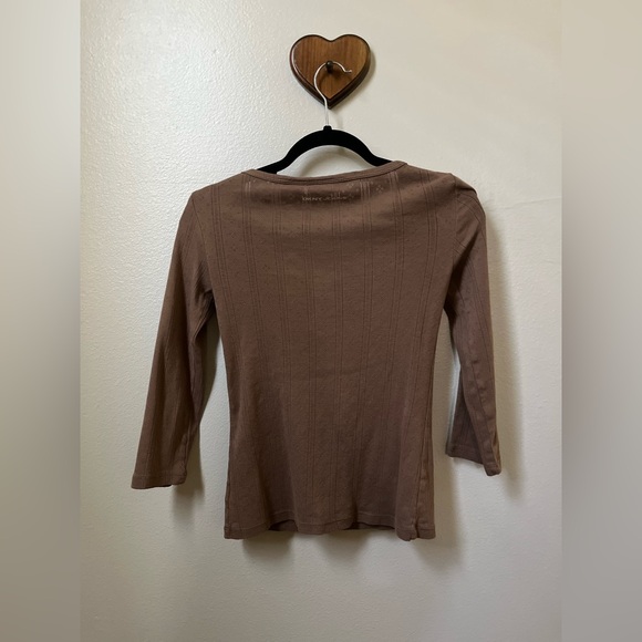 DKNY JEANS Y2K  three quarter sleeve knit top size small - Picture 4 of 4